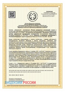 Приложение к сертификату для ИП Курск Сертификат СТО 03.080.02033720.1-2020